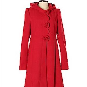 Red Rothschild Winter Dress Coat, Size 16